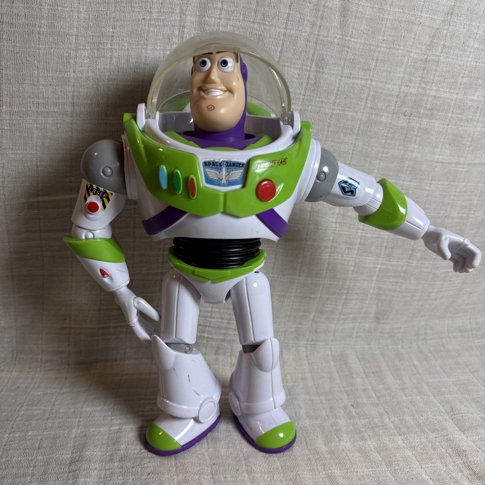 Disney Pixar Toy Story Buzz Lightyear Talking Action Figure Sounds Phrases 12 in